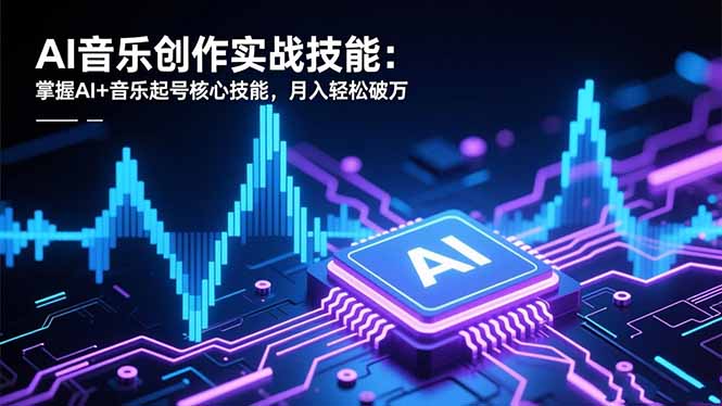 AI音乐创作实战技能：掌握AI+音乐起号核心技能，月入轻松破万-兰欣行教