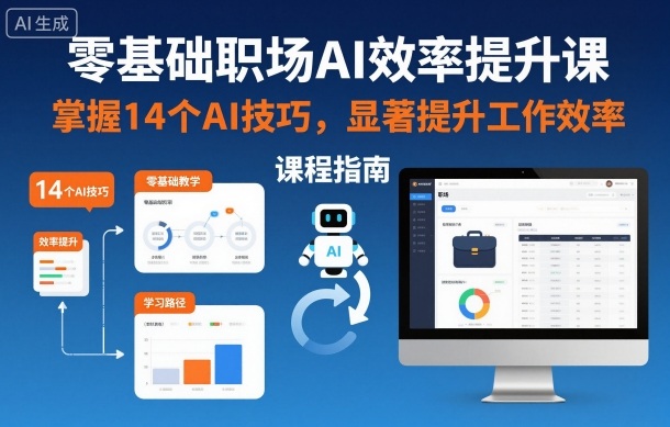 零基础职场AI效率提升课，掌握14个AI技巧，显著提升工作效率-兰欣行教